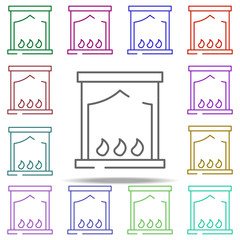 Poster - furnace, heater stove icon. Elements of water, boiler, thermos, gas, solar in multi color style icons. Simple icon for websites, web design, mobile app, info graphics