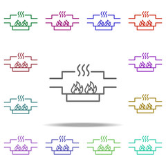 Poster - furnace, heater stove icon. Elements of water, boiler, thermos, gas, solar in multi color style icons. Simple icon for websites, web design, mobile app, info graphics
