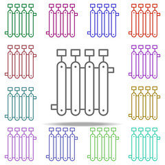 Poster - heater core icon. Elements of water, boiler, thermos, gas, solar in multi color style icons. Simple icon for websites, web design, mobile app, info graphics