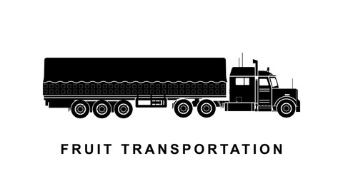 Poster - Detailed transporting truck illustration