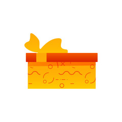 Poster - Color gift box with ribbon isolated Vector illustration.