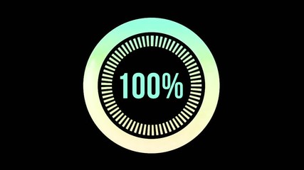 Poster - Set of circular sector percentage diagram from 0 to 100 readiness. Round progress indicator of uploading or downloading.