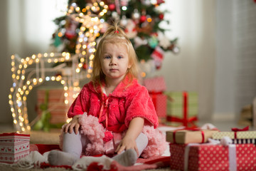 Little girl  with Christmas