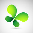 zielony motyl wektor logo