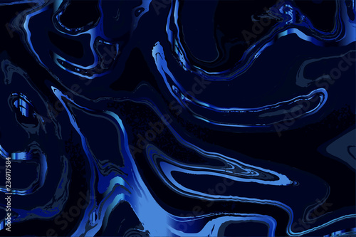 Fotografia, Obraz Luxury Blue and navy blue Marbling Background texture Vector template