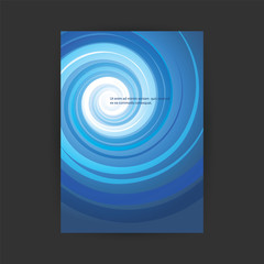 Poster - Modern Style Flyer or Cover Design for Your Business with Spiralling Lines Pattern - Template Applicable for Reports, Presentations, Placards, Posters, Brochures