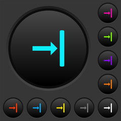 Sticker - Align to right dark push buttons with color icons