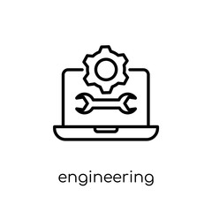 Engineering icon. Trendy modern flat linear vector Engineering icon on white background from thin line Programming collection