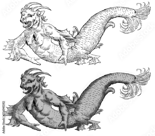 Vászonkép  Créature mythique marine