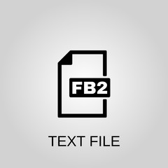 Poster - Fb2 text file icon. Fb2 text file concept symbol design. Stock - Vector illustration can be used for web.