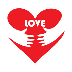 Wall Mural - hand love icn
