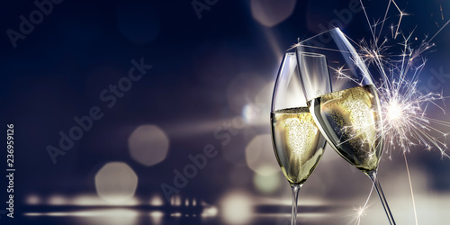 champagne glasses New Year's Eve Wallpaper Mural