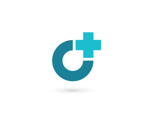 Poster - cross plus medical logo icon design template elements with letter o