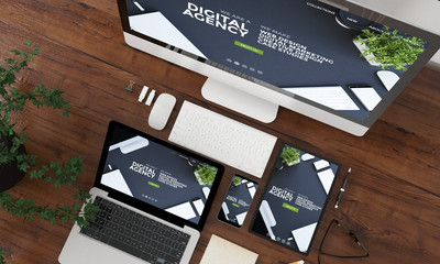 Wall Mural - devices collection digital agency website