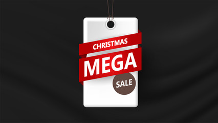 Wall Mural - Mega Christmas sale banner. Vector illustration.