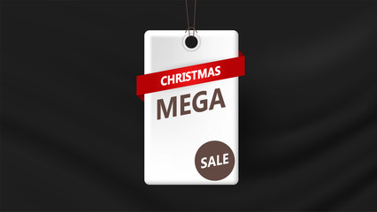 Wall Mural - Mega Christmas sale banner. Vector illustration.