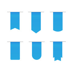 Wall Mural - ribbons scroll banner. banner label blue vector