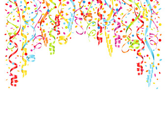 Wall Mural - A4 Background Streamers & Confetti