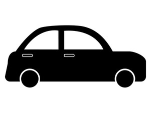 Poster - car icon on white background. flat style. simple car icon for your web site design, logo, app, UI. car monochrome sign. car logo.
