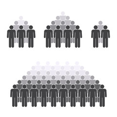 Poster - Man crowd figures on white background for graphic and web design, Modern simple vector sign. Internet concept. Trendy symbol for website design web button or mobile app