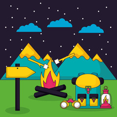 Sticker - camping summer relate