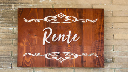 Wall Mural - Schild 344 - Rente