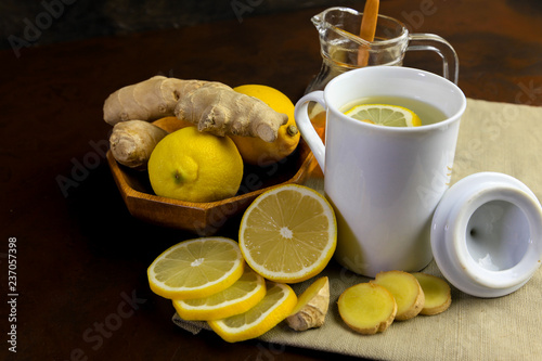 infusión de jengibre limón y miel