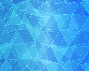Poster - Blue White Polygonal Mosaic Background, Vector illustration, Creative Business Design Templates