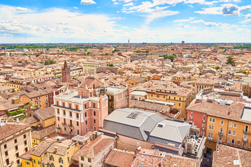 Wall Mural - Cityscape of Verona in Italy / Seen from the Tower of Lamberti next to 