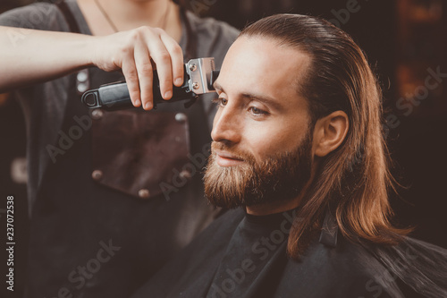 Process Of Cutting Hair With Scissors Hairdresser For Men Buy