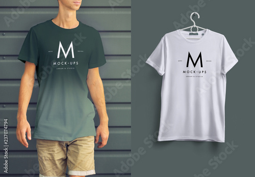  T  Shirt  Mockup  with Multiple Views Buy this stock 