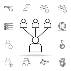 Poster - connection the people icon. sosial media network icons universal set for web and mobile