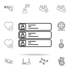 Poster - contacts icon. sosial media network icons universal set for web and mobile