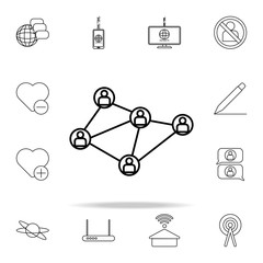 Poster - contact communications icon. sosial media network icons universal set for web and mobile
