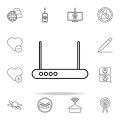 Poster - modem icon. sosial media network icons universal set for web and mobile