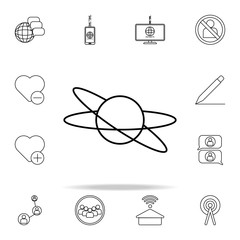 Poster - worldwide satellite network icon. sosial media network icons universal set for web and mobile