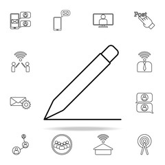 Poster - pen and line icon. sosial media network icons universal set for web and mobile