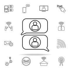 Poster - people communication icon. sosial media network icons universal set for web and mobile