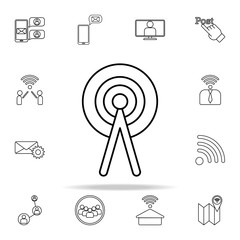 Poster - radio signal icon. sosial media network icons universal set for web and mobile