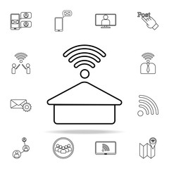 Poster - home signal icon. sosial media network icons universal set for web and mobile