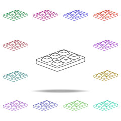 Poster - chocolate line icon. Elements of Chocolate in multi color style icons. Simple icon for websites, web design, mobile app, info graphics
