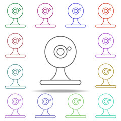 Aufkleber - web camera line icon. Elements of computer hardware in multi color style icons. Simple icon for websites, web design, mobile app, info graphics