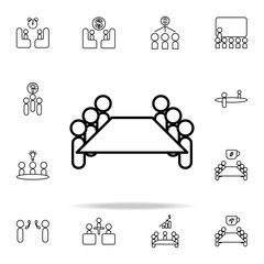 Poster - discussion icon. conferencing icons universal set for web and mobile