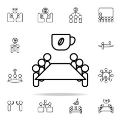 Poster - conference coffee break icon. conferencing icons universal set for web and mobile