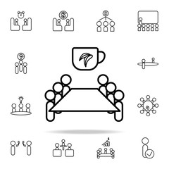 Poster - conference tea break icon. conferencing icons universal set for web and mobile