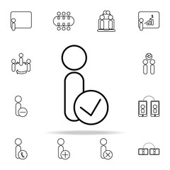 Poster - approve a shot icon. conferencing icons universal set for web and mobile