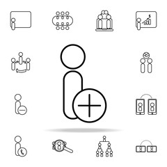 Poster - increase the staff icon. conferencing icons universal set for web and mobile