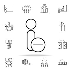 Poster - delete contact icon. conferencing icons universal set for web and mobile