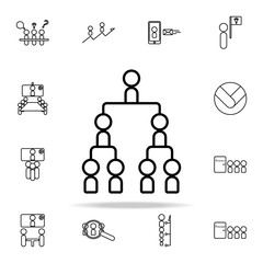 Poster - hierarchy icon. conferencing icons universal set for web and mobile