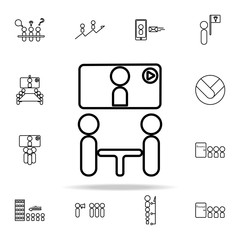 Poster - online presentation icon. conferencing icons universal set for web and mobile